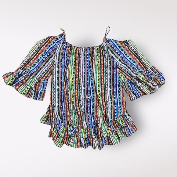 Ale by Alessandra Beach Blanket‎ Cold Shoulder Mini Coverup Size M/L Multicolor - Picture 7 of 10